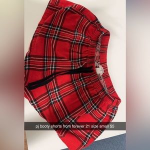 Forever 21 lumber jack pattern pj shorts